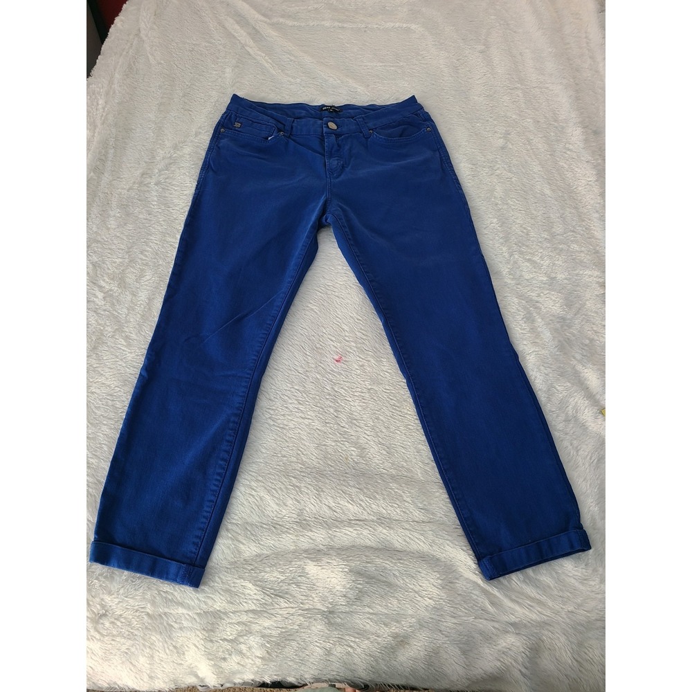 Dear John Cuffed Cropped Straight Leg Pants 30 Royal Blue Style DJ-SK1217RYB